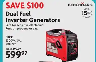 Home Hardware Dual Fuel Inverter Generators offer