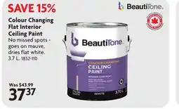 Home Hardware Colour Changing Flat Interior Ceiling Paint offer