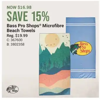 Cabela's Bass Pro Shops Microfibre Beach Towels offer