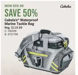 Cabela's Cabela's Waterproof Marine Tackle Bag offer