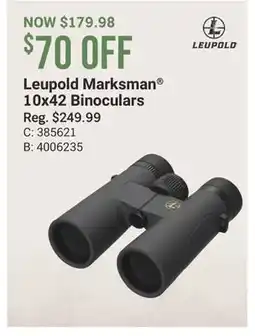 Cabela's Leupold Marksman 10x42 Binoculars offer