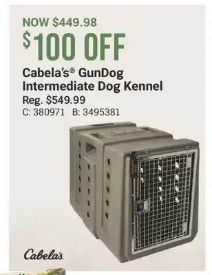 Cabela's Cabela's GunDog Intermediate Dog Kennel offer