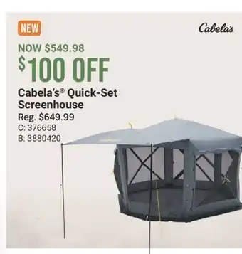 Cabela's Cabela's Quick-Set Screenhouse offer