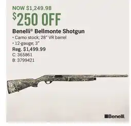 Cabela's Benelli Bellmonte Shotgun offer