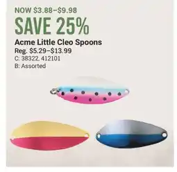 Cabela's Acme Little Cleo Spoons offer