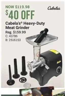 Cabela's Cabela's Heavy-Duty Meat Grinder offer