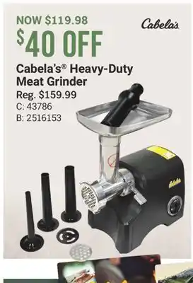 Cabela's Cabela's Heavy-Duty Meat Grinder offer
