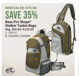 Cabela's Bass Pro Shops Stalker Tackle Bags offer