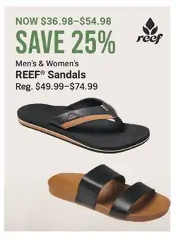 Cabela's REEF Sandals offer