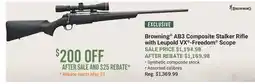 Cabela's Browning AB3 Composite Stalker Rifle with Leupold VX -Freedom Scope offer