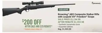 Cabela's Browning AB3 Composite Stalker Rifle with Leupold VX -Freedom Scope offer