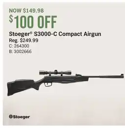 Cabela's Stoeger S3000-C Compact Airgun offer