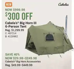Cabela's Cabela's Big Horn III 6-Person Tent offer