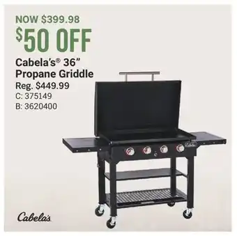 Cabela's Cabela's 36 Propane Griddle offer