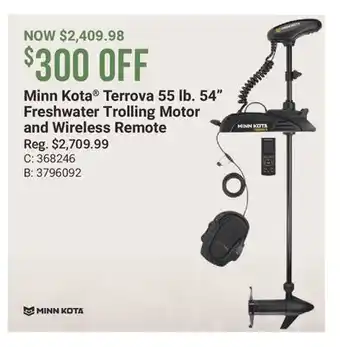 Cabela's Minn Kota Terrova 55 lb. 54 Freshwater Trolling Motor and Wireless Remote offer