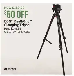 Cabela's BOG DeathGrip Clamping Tripod offer