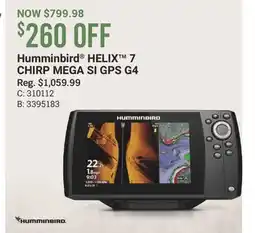 Cabela's Humminbird HELIX 7 CHIRP MEGA SI GPS G4 offer