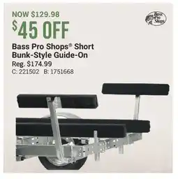Cabela's Bass Pro Shops Short Bunk-Style Guide-On offer