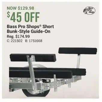 Cabela's Bass Pro Shops Short Bunk-Style Guide-On offer