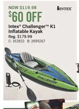 Cabela's Intex Challenger K1 Inflatable Kayak offer