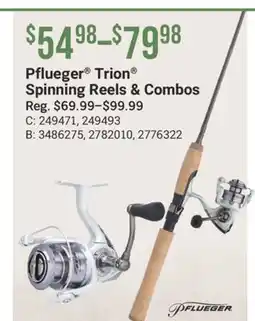 Cabela's Pflueger Trion Spinning Reels & Combos offer