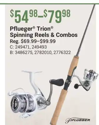 Cabela's Pflueger Trion Spinning Reels & Combos offer