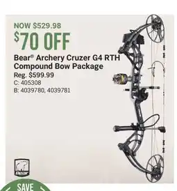 Cabela's Bear Archery Cruzer G4 RTH Compound Bow Package offer