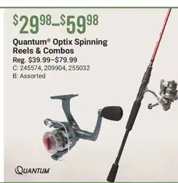 Cabela's Quantum Optix Spinning Reels & Combos offer