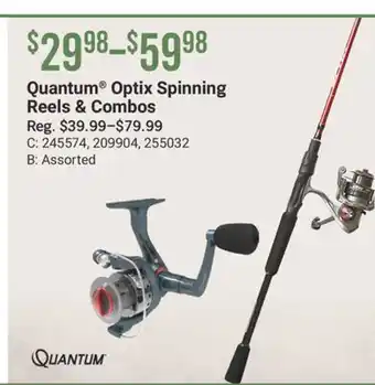 Cabela's Quantum Optix Spinning Reels & Combos offer