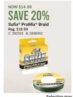 Cabela's Sufix ProMix Braid offer