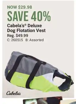 Cabela's Cabela's Deluxe Dog Flotation Vest offer