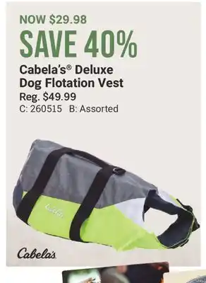 Cabela's Cabela's Deluxe Dog Flotation Vest offer
