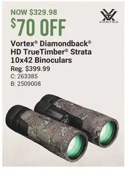 Cabela's Vortex Diamondback HD TrueTimber Strata 10x42 Binoculars offer