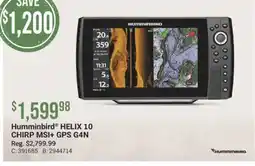 Cabela's Humminbird HELIX 10 CHIRP MSI + GPS G4N offer