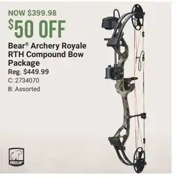 Cabela's Bear Archery Royale RTH Compound Bow Package offer
