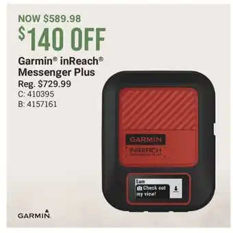 Cabela's Garmin inReach Messenger Plus offer
