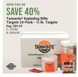 Cabela's Tannerite Exploding Rifle Targets 16-Pack - ½ lb. Targets offer