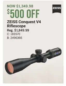 Cabela's ZEISS Conquest V4 Riflescope offer