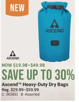 Cabela's Ascend Heavy-Duty Dry Bags offer