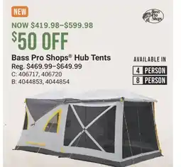 Cabela's Bass Pro Shops Hub Tents offer