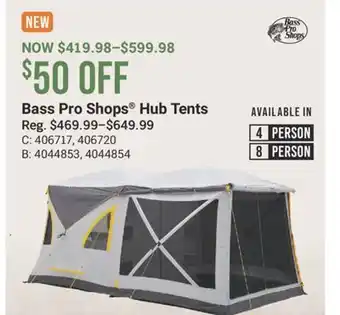 Cabela's Bass Pro Shops Hub Tents offer