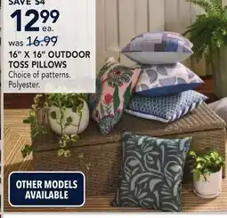 RONA 16 X 16 OUTDOOR TOSS PILLOWS offer