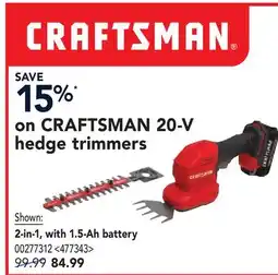 RONA CRAFTSMAN 20-V Hedge Trimmers offer
