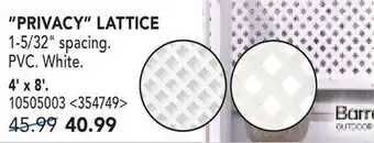 RONA PRIVACY LATTICE 4' x 8' offer