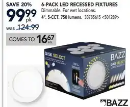RONA 6-PACK LED RECESSED FIXTURES offer