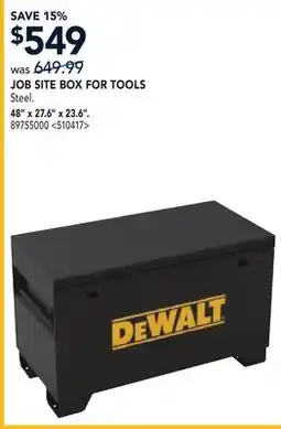 RONA JOB SITE BOX FOR TOOLS 48 x 27.6 x 23.6 offer