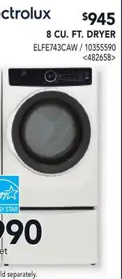 RONA 8 CU. FT. DRYER offer