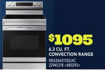 RONA Samsung 6.3 CU. FT. Convection Range offer