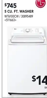 RONA 5 CU. Ft. WASHER offer
