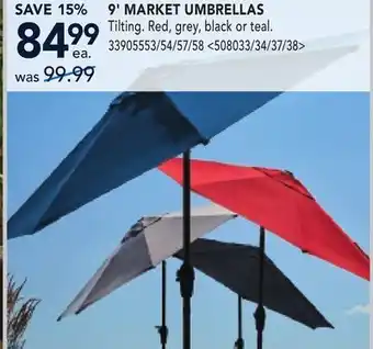 RONA 9' MARKET UMBRELLAS offer